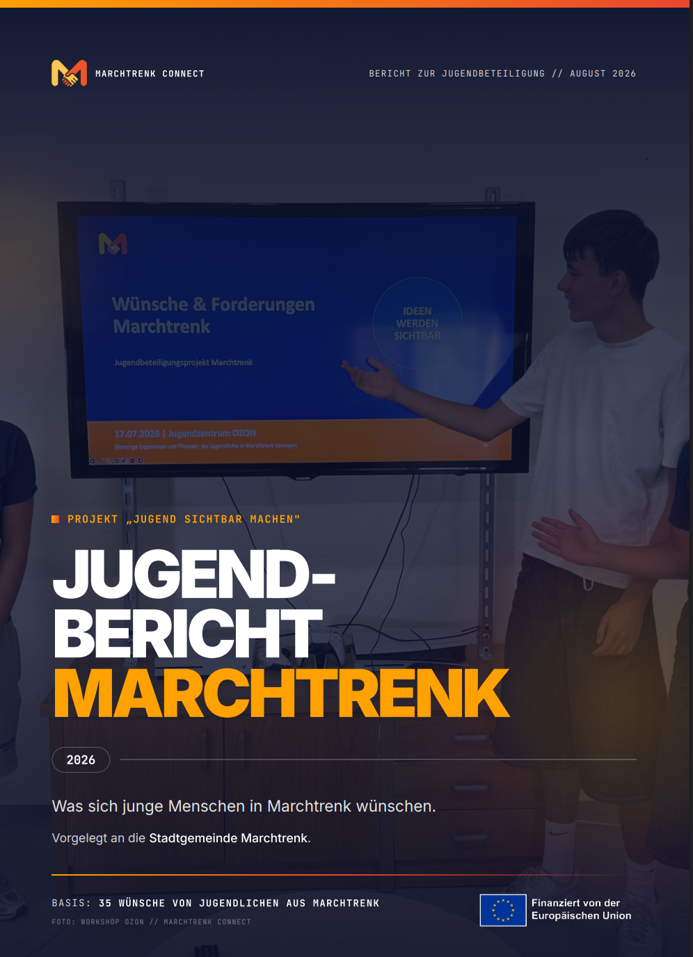 Titelseite des Jugendberichts Marchtrenk 2026